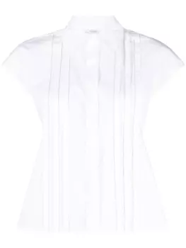Peserico поплиновая рубашка со складками, белый