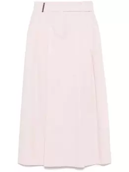 Peserico поплиновая юбка миди, розовый