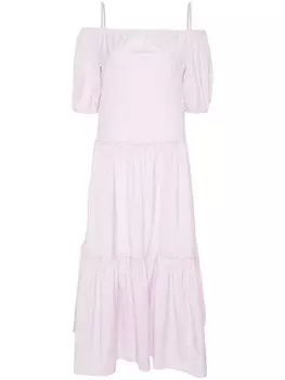 Peserico поплиновое платье миди, фиолетовый