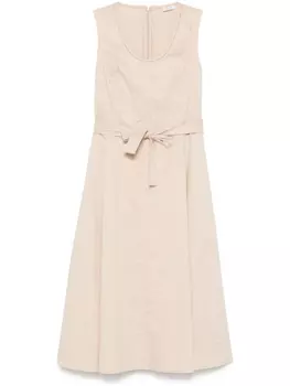 Peserico поплиновое платье миди, нейтральный цвет