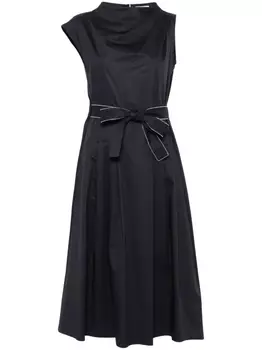 Peserico поплиновое платье миди, синий