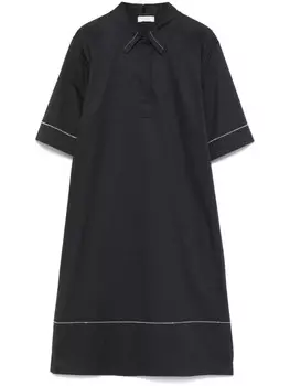 Peserico поплиновое платье мини, синий