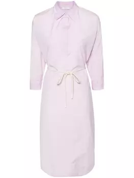 Peserico поплиновое платье-рубашка с бисером, фиолетовый