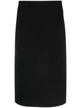 Peserico прямая юбка миди с завышенной талией, черный