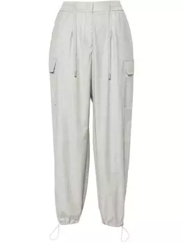 Peserico прямые брюки с кулиской, серый