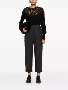 Peserico прямые брюки с подворотами, серый