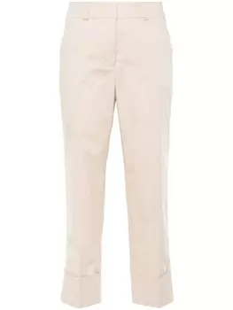 Peserico прямые брюки со складками, нейтральный цвет