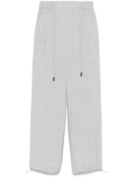 Peserico прямые брюки со складками, серый