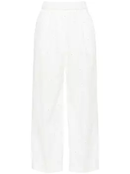 Peserico прямые брюки со стразами, белый