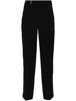 Peserico прямые брюки строгого кроя, черный