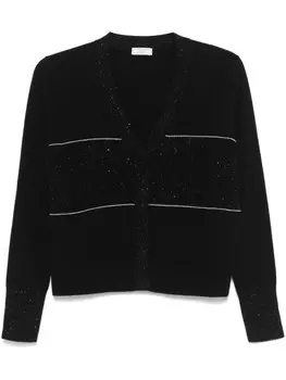 Peserico Punto Luce кардиган с декором, черный
