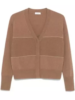 Peserico Punto Luce кардиган с декором, коричневый