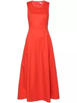 Peserico расклешенное платье с бисером, красный