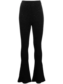 Peserico расклешенные брюки из смесовой шерсти, черный