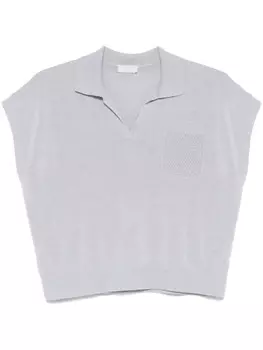 Peserico рубашка поло с цепочкой, синий