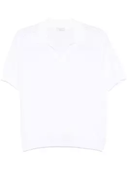 Peserico рубашка поло тонкой вязки, белый