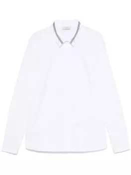 Peserico рубашка с контрастной отделкой, белый