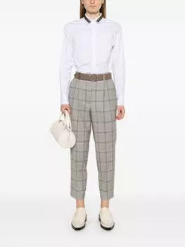 Peserico рубашка с контрастной отделкой, белый