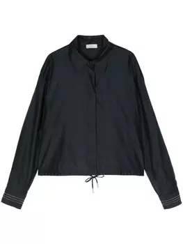 Peserico рубашка со сборками и цепочками, синий