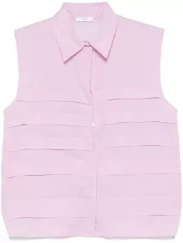 Peserico рубашка со складками, фиолетовый