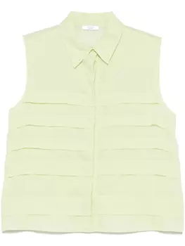 Peserico рубашка со складками, зеленый