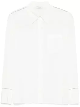 Peserico рубашка, украшенная бисером, нейтральный цвет