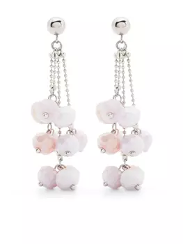 Peserico серьги-подвески с кристаллами, розовый