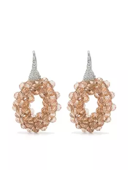 Peserico серьги с бусинами, нейтральный