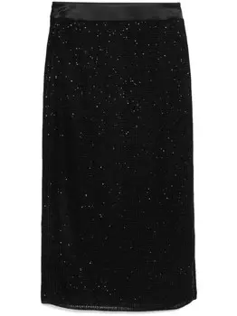 Peserico сетчатая юбка миди, черный