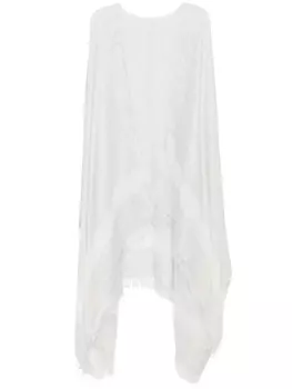 Peserico шаль из ткани ламе, серый