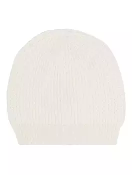 Peserico шапка бини в рубчик, белый