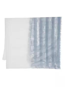 Peserico шарф с бахромой, синий