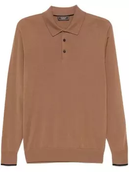 Peserico шерстяная рубашка поло, коричневый