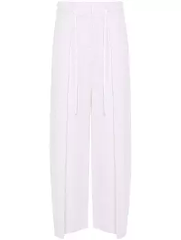 Peserico широкие брюки со складками, нейтральный цвет