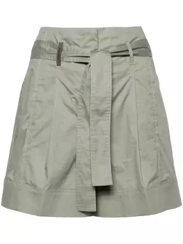 Peserico шорты с присборенной талией, зеленый