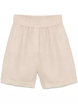 Peserico шорты с узором в елочку, нейтральный