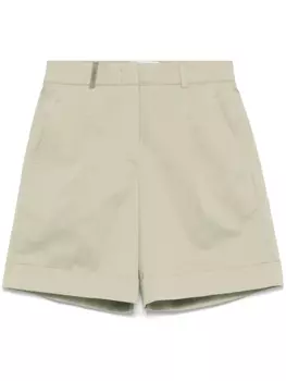 Peserico шорты со складками, зеленый