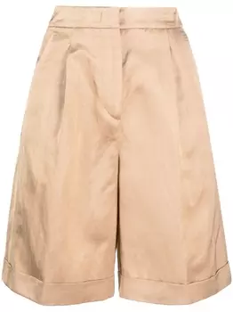 Peserico шорты строгого кроя с завышенной талией, нейтральный цвет