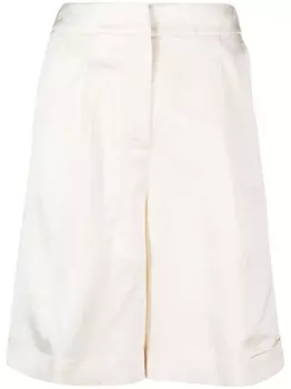 Peserico шорты строгого кроя с завышенной талией, нейтральный цвет