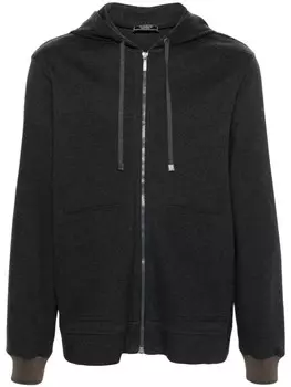 Peserico спортивное худи на молнии, серый