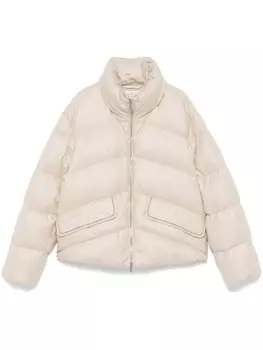 Peserico стеганый пуховик, нейтральный цвет