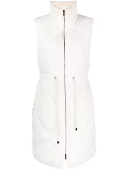 Peserico стеганый жилет на молнии, белый