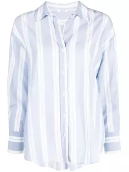 Peserico striped spread-collar shirt, синий