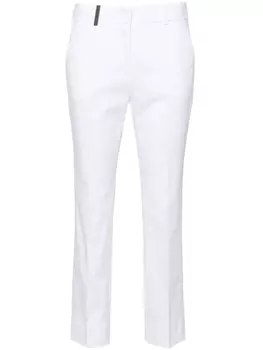 Peserico строгие брюки средней посадки, белый