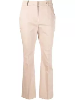 Peserico строгие брюки средней посадки, коричневый