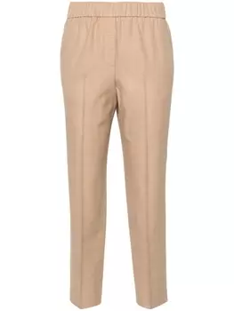 Peserico строгие брюки средней посадки, нейтральный цвет