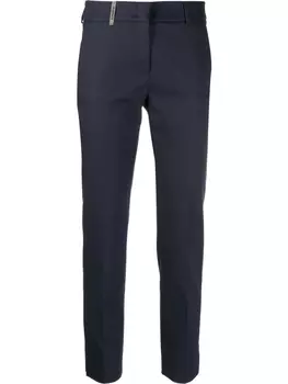 Peserico строгие брюки узкого кроя, синий