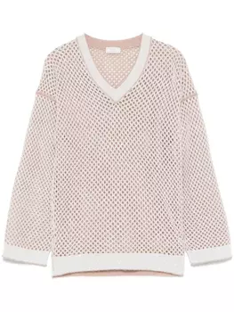 Peserico свитер фактурной вязки, нейтральный