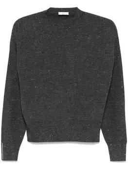 Peserico свитер с эффектом металлик, серый