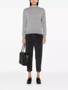 Peserico свитер с эффектом металлик, серый